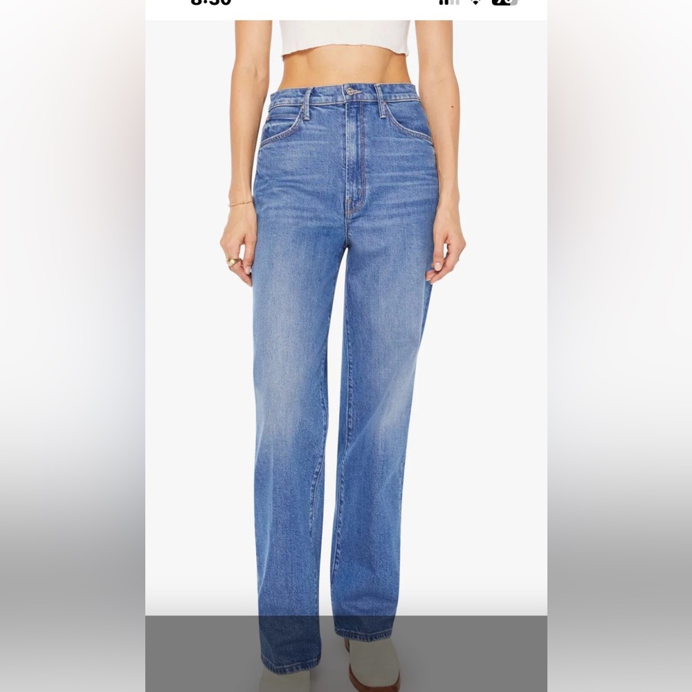 MOTHER high waisted tunnel vision sneak new with tags